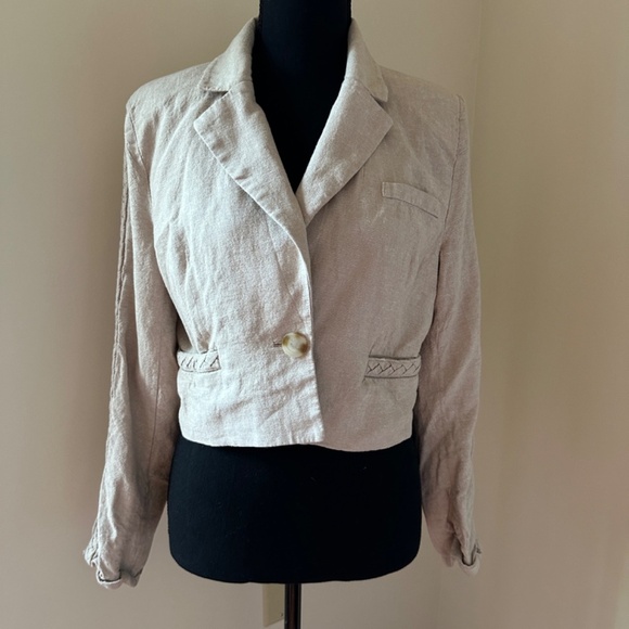 **JASON WU* Ivory Long Sleeve Blazer Suit Jacket Size Medium - Picture 1 of 7